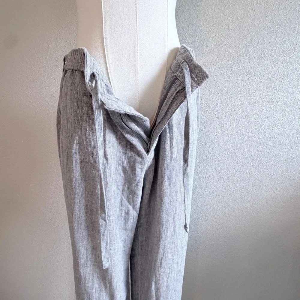 Banana Republic Mens Athletic Fit Linen Blend Pants Grey 32x30 Minimalist